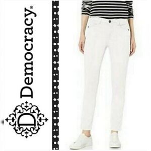 Democracy "Ab"solution® Optic White Ankle Skimmer Jeans size 16W NWOT